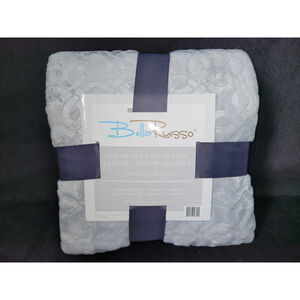 Bella Russo Dreamer’s Collection Flannel Throw Blanket 50x60 Soft Gray Gift NEW